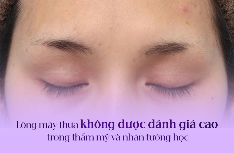 lông mày thưa không được đánh giá cao