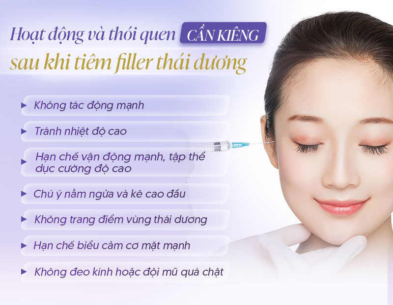 Mới tiêm filler thái dương nên kiêng gì