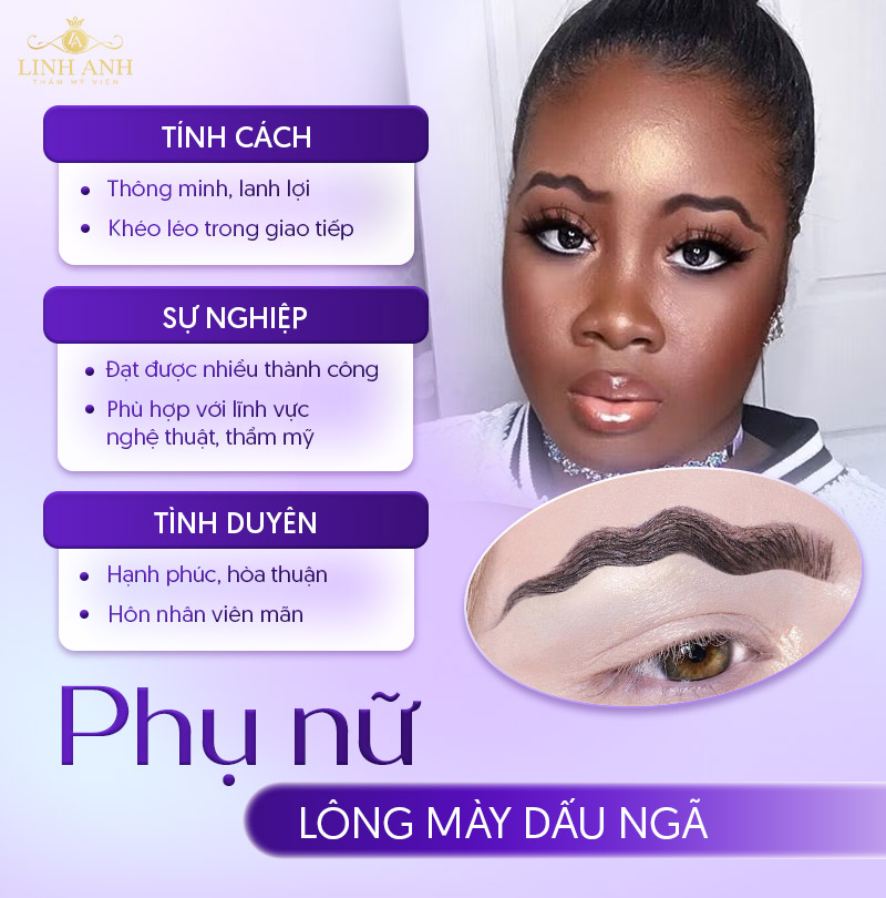 nữ có lông mày dấu ngã vận mệnh ra sao