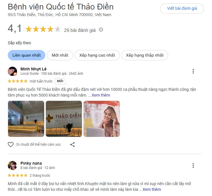 review Bệnh viện quốc tế Thảo Điền