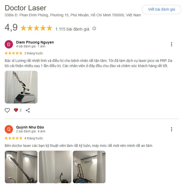 review trị sẹo rỗ ở PKDL Doctor Laser