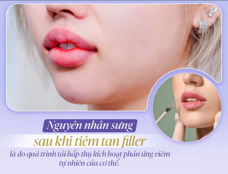 Tiêm tan filler bị sưng