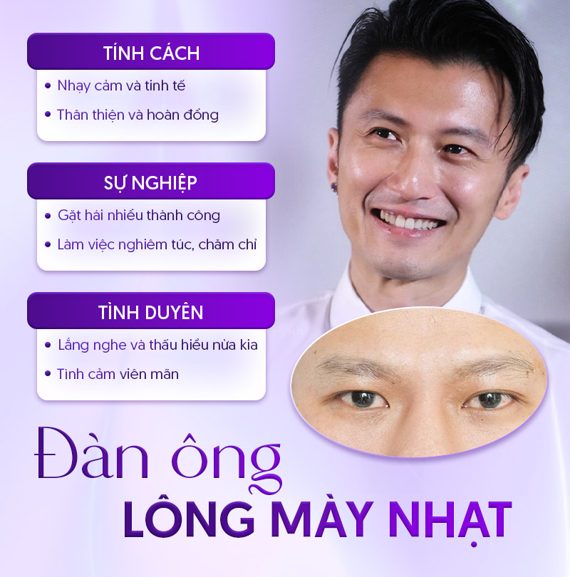 tướng lông mày nhạt ở nam