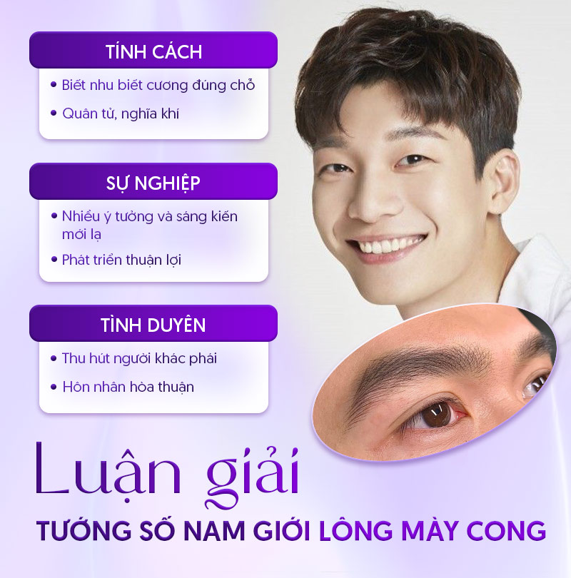 tướng mày cong ở nam giới