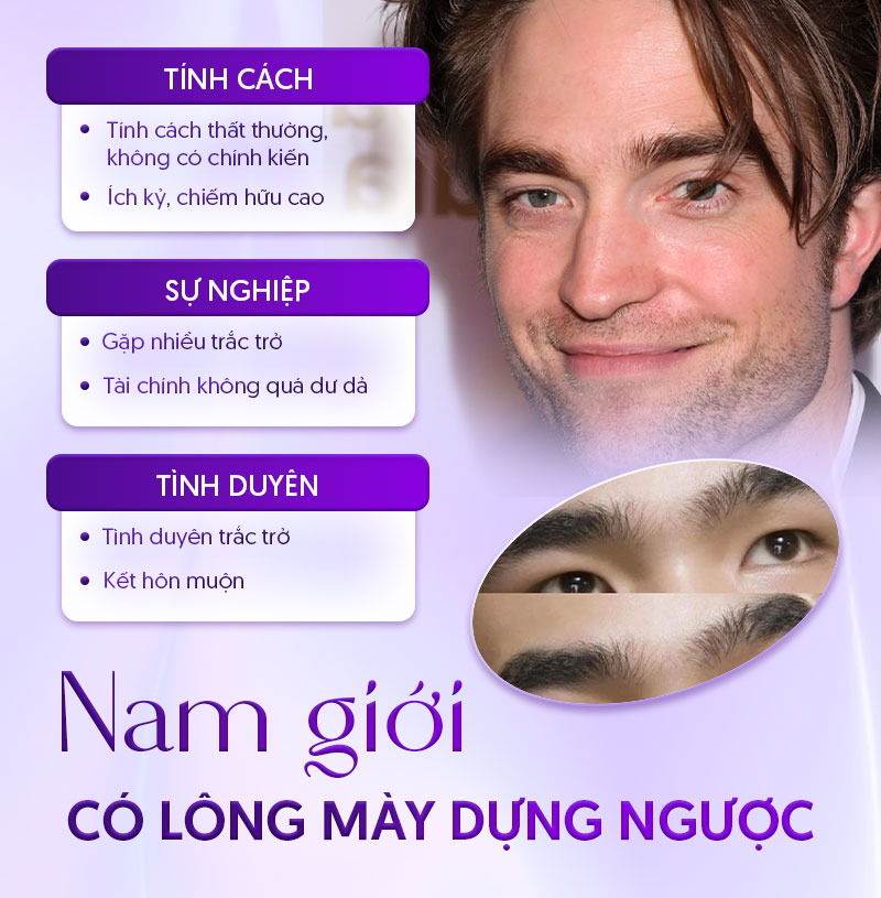 tướng số nam giới có lông mày mọc ngược
