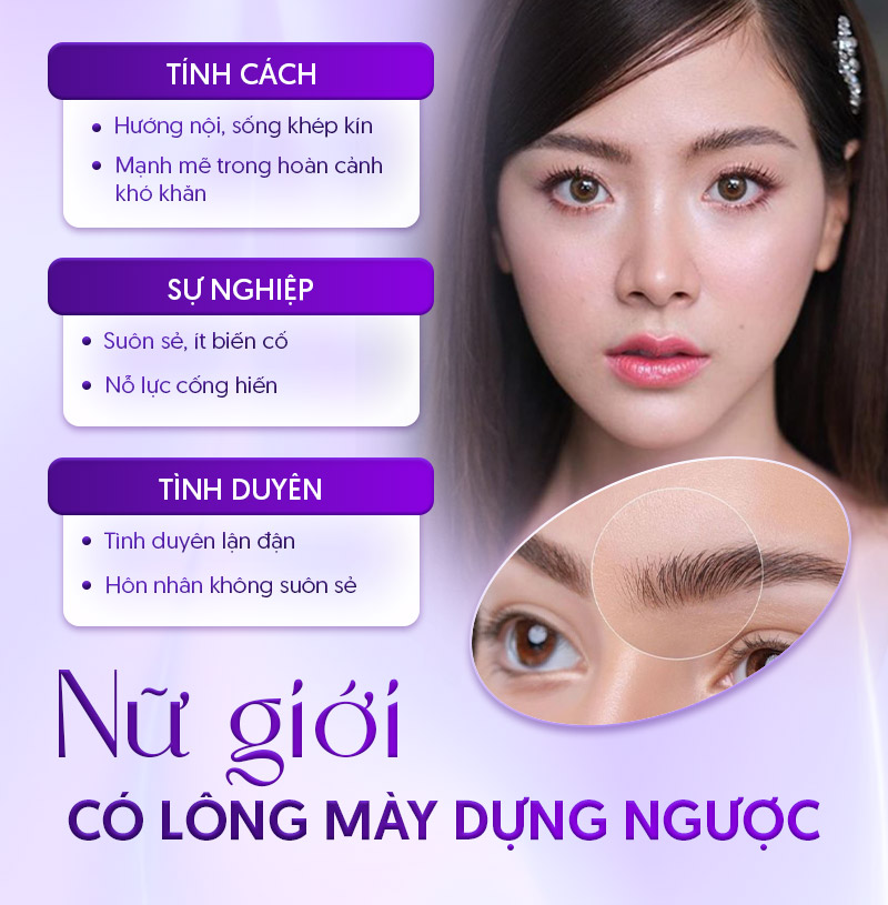 tướng số phụ nữ có lông mày mọc ngược