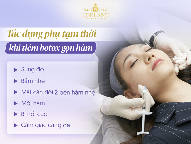Biểu hiện sau khi tiêm botox gọn hàm