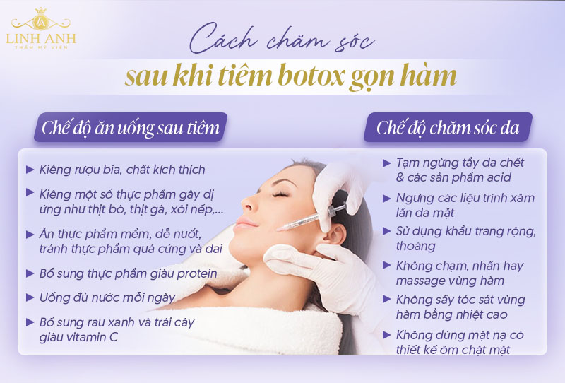 Cách ăn uống sau tiêm botox gọn hàm