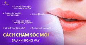 cách chăm sóc môi sau khi bong vảy