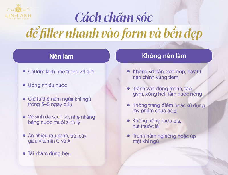 Cách chăm sóc sau tiêm filler Cách chăm sóc sau tiêm filler
