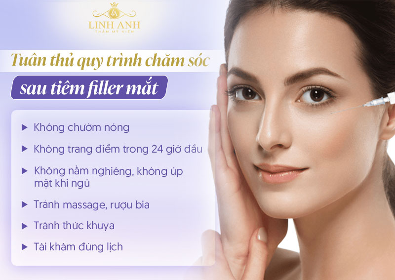 Chăm sóc sau tiêm filler mắt Chăm sóc sau tiêm filler mắt