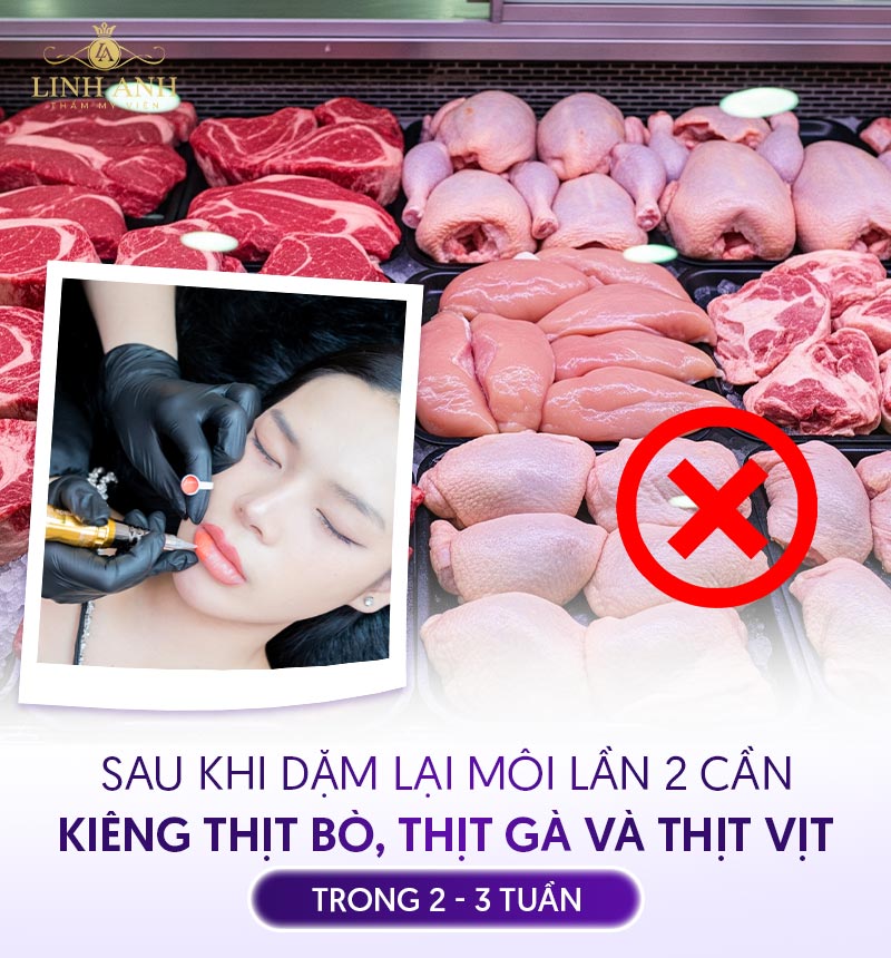 dặm lại môi lần 2 cần kiêng thịt bò dặm lại môi lần 2 cần kiêng thịt bò