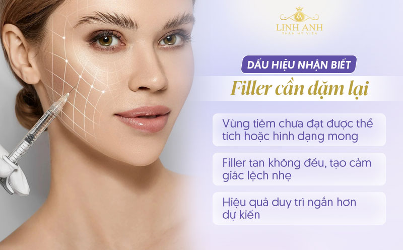 Dấu hiệu nhận biết filler cần dặm lại