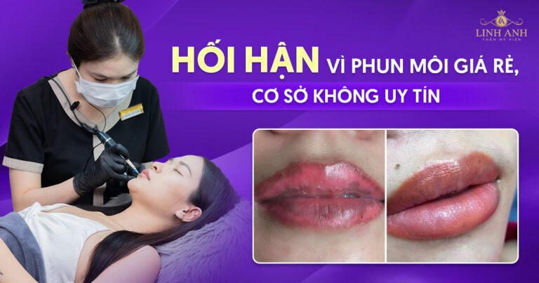 Hối hận vì phun môi giá rẻ, chọn cơ sở không uy tín