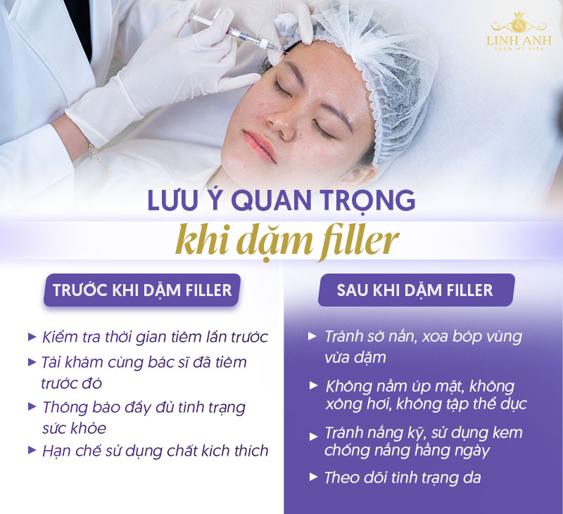 Lưu ý khi dặm filler
