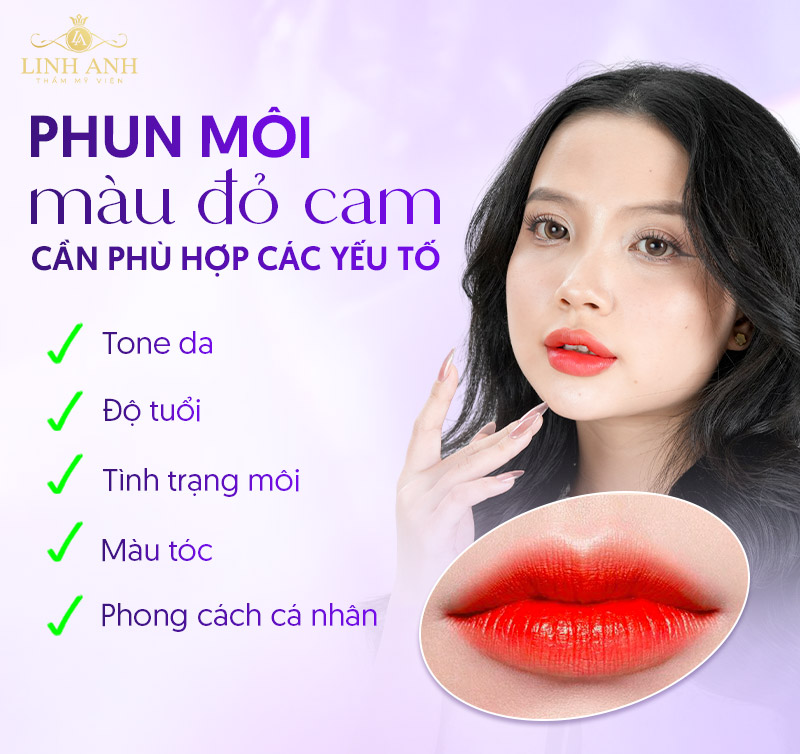 màu môi đỏ Cam