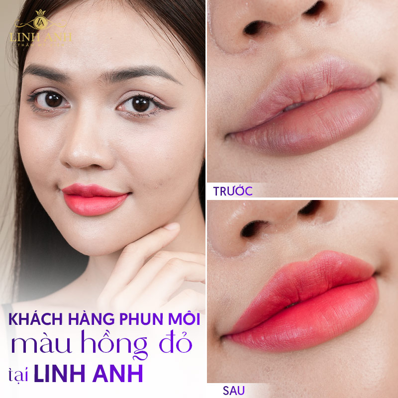 màu môi đỏ Hồng