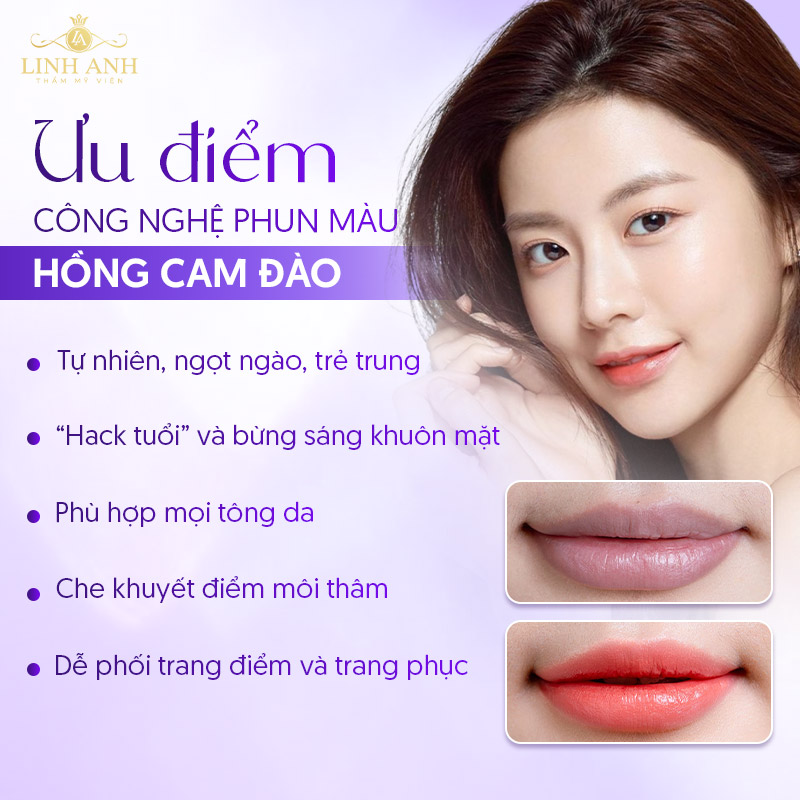 môi hồng cam đào