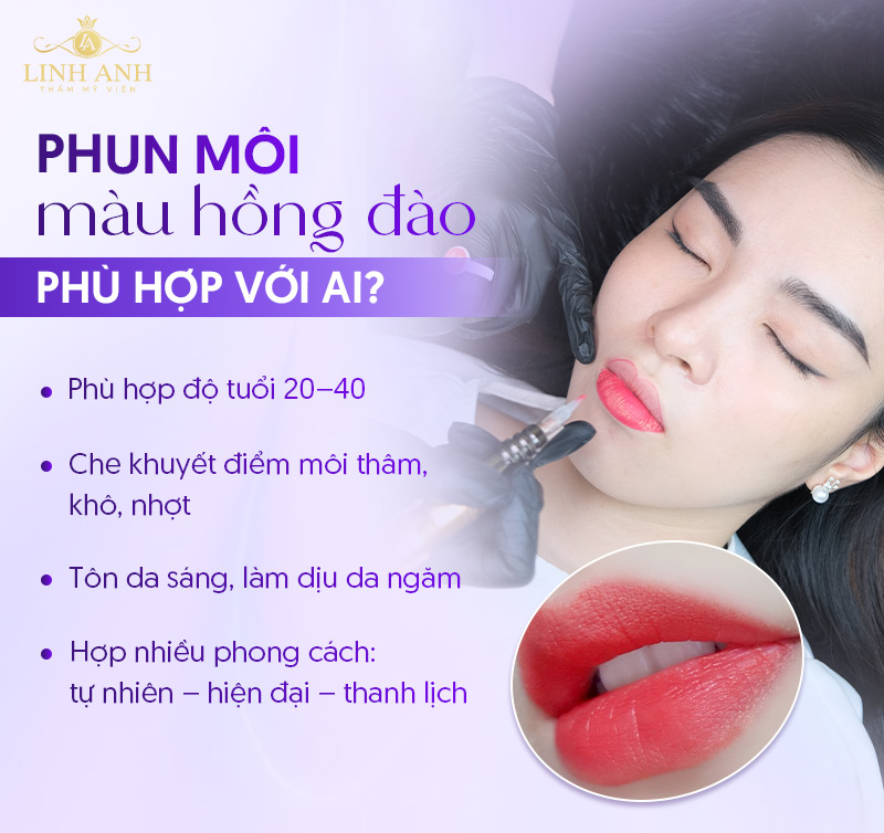 môi màu hồng đào môi màu hồng đào