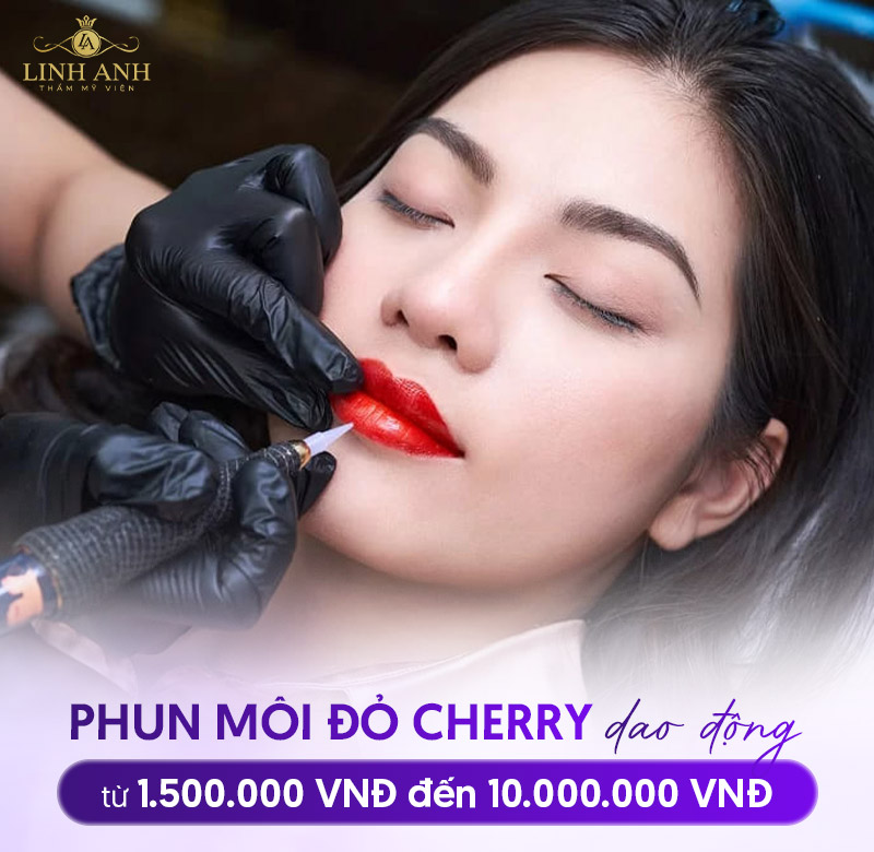 môi màu đỏ Cherry