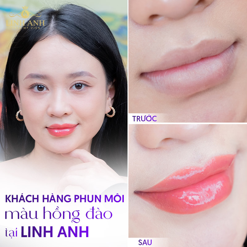 phun môi màu hồng đào có đẹp không phun môi màu hồng đào có đẹp không