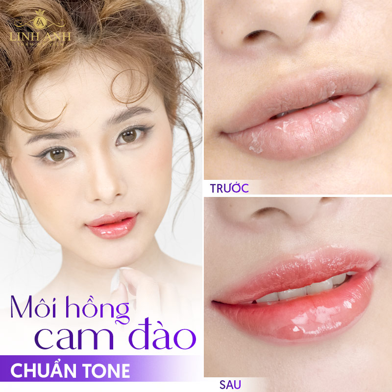 phun môi màu hồng cam đào giá bao nhiêu