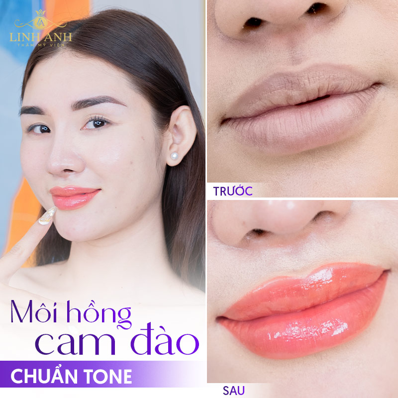 phun môi màu hồng cam đào là gì