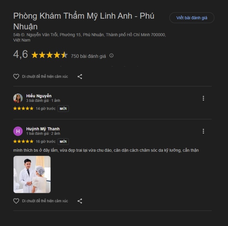 Review tiêm filler rãnh cười tại Phòng khám thẩm mỹ Linh Anh