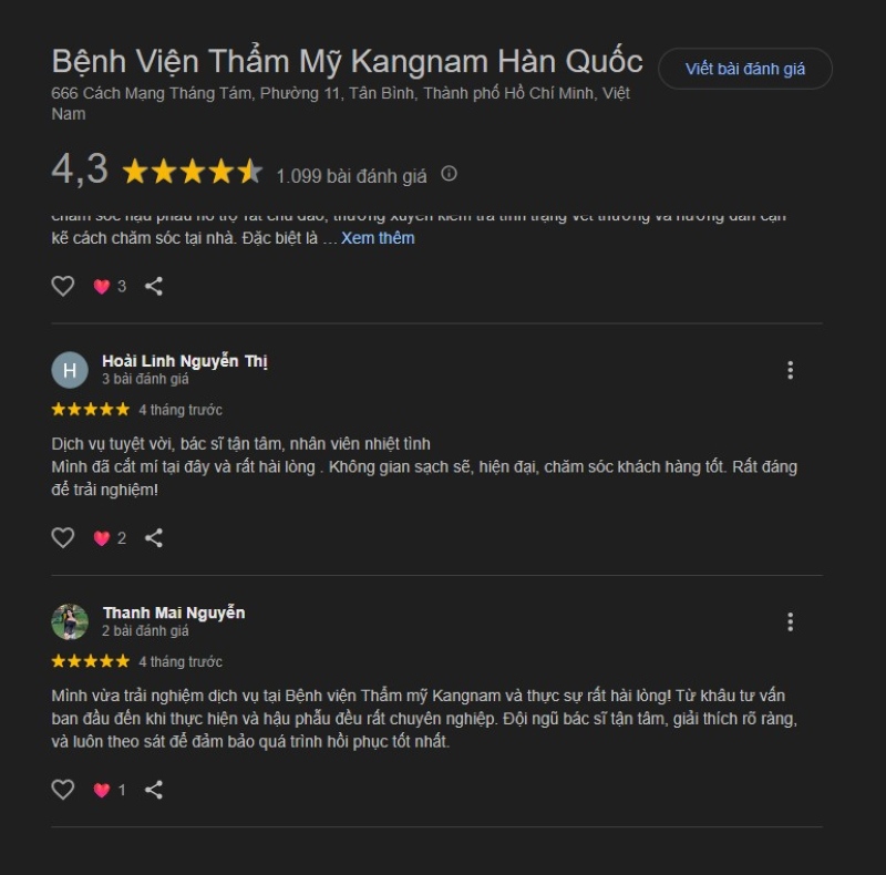 Review tiêm filler tại bệnh viện Kangnam