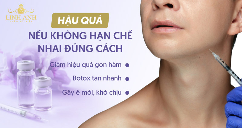 Rủi ro khi không kiêng nhai sau tiêm gọn hàm