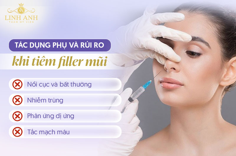 Tác dụng phụ của tiêm filler mũi Tác dụng phụ của tiêm filler mũi