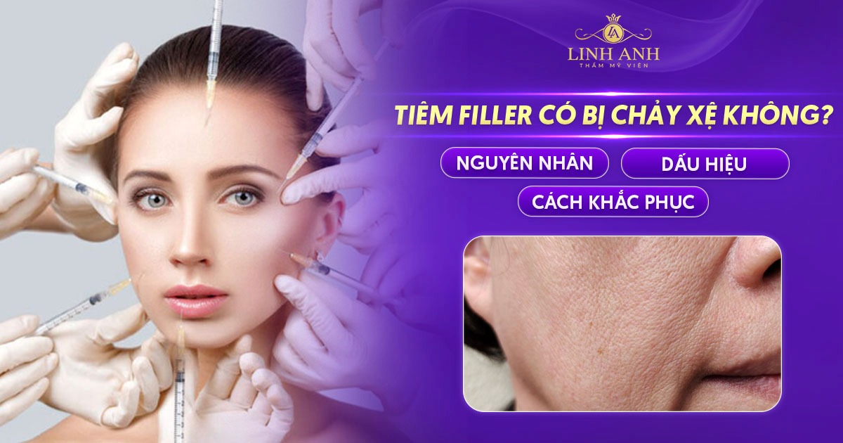Tiêm filler có bị chảy xệ không? Dấu hiệu & cách khắc phục