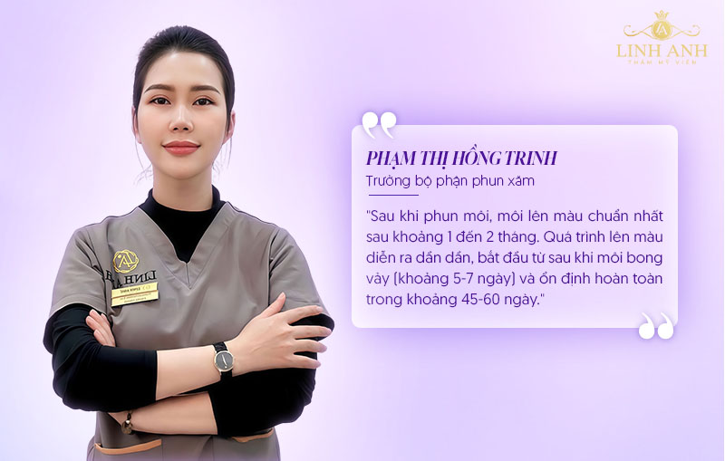 tips làm môi lên màu sau xăm