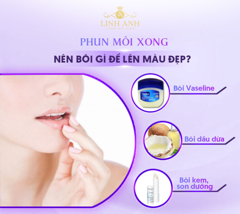 Vừa phun môi xong nên bôi gì