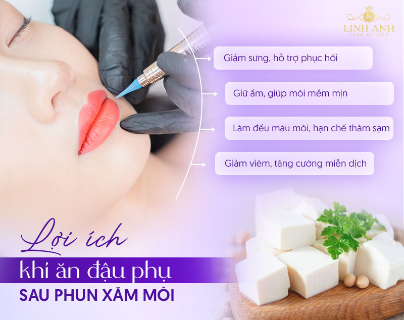 Xăm môi ăn đậu phụ được không Xăm môi ăn đậu phụ được không