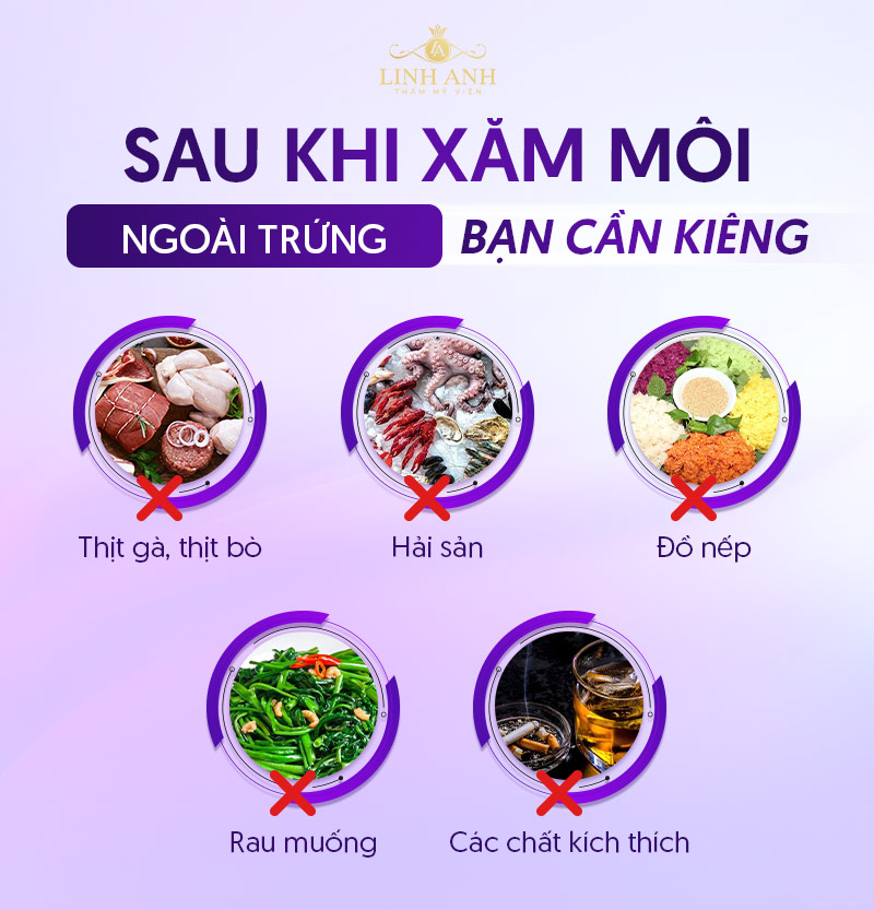 xăm môi ăn trứng gà có sao không xăm môi ăn trứng gà có sao không