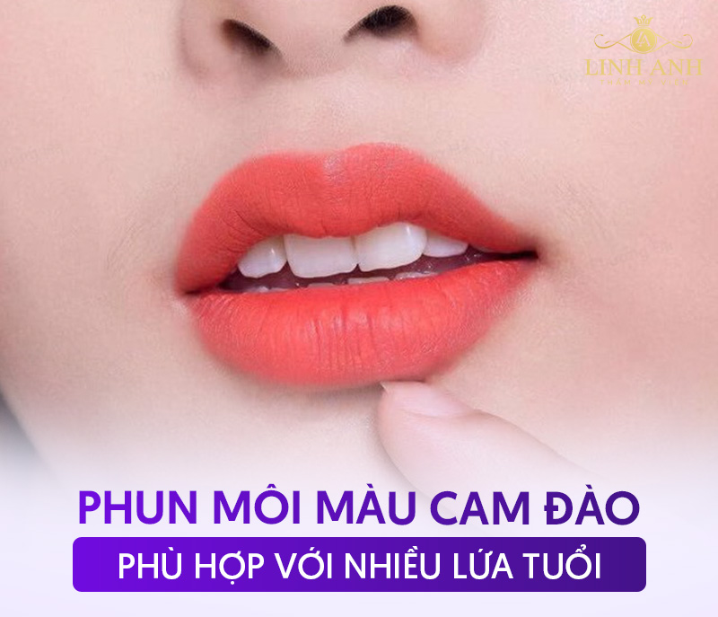 xăm môi màu cam đào xăm môi màu cam đào