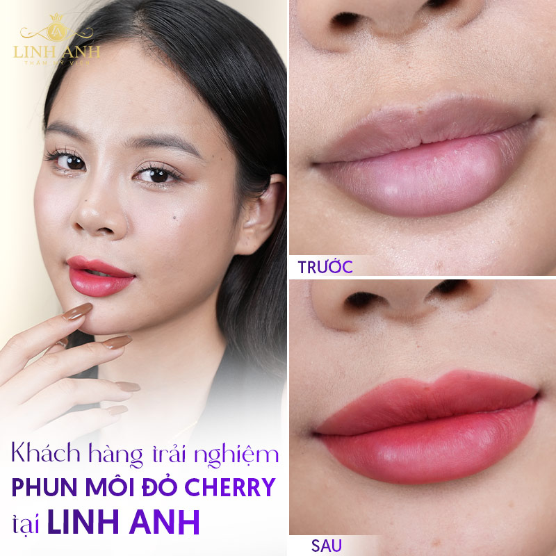 xăm môi màu Cherry