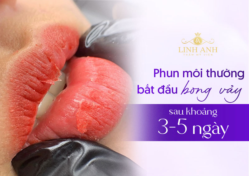 xăm môi mấy ngày là bong