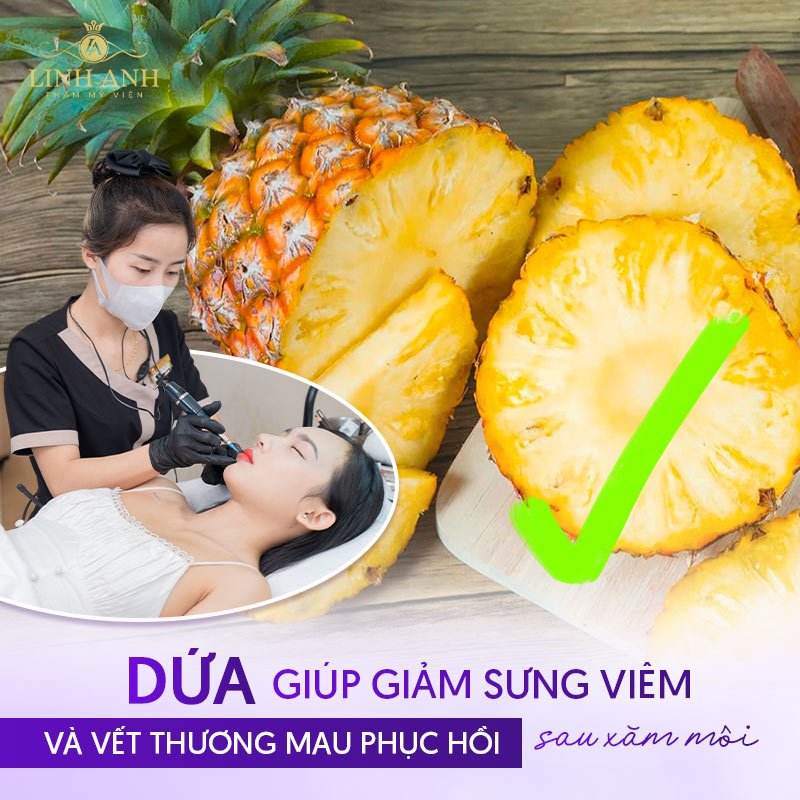 xăm môi nên ăn thơm để lên màu đẹp