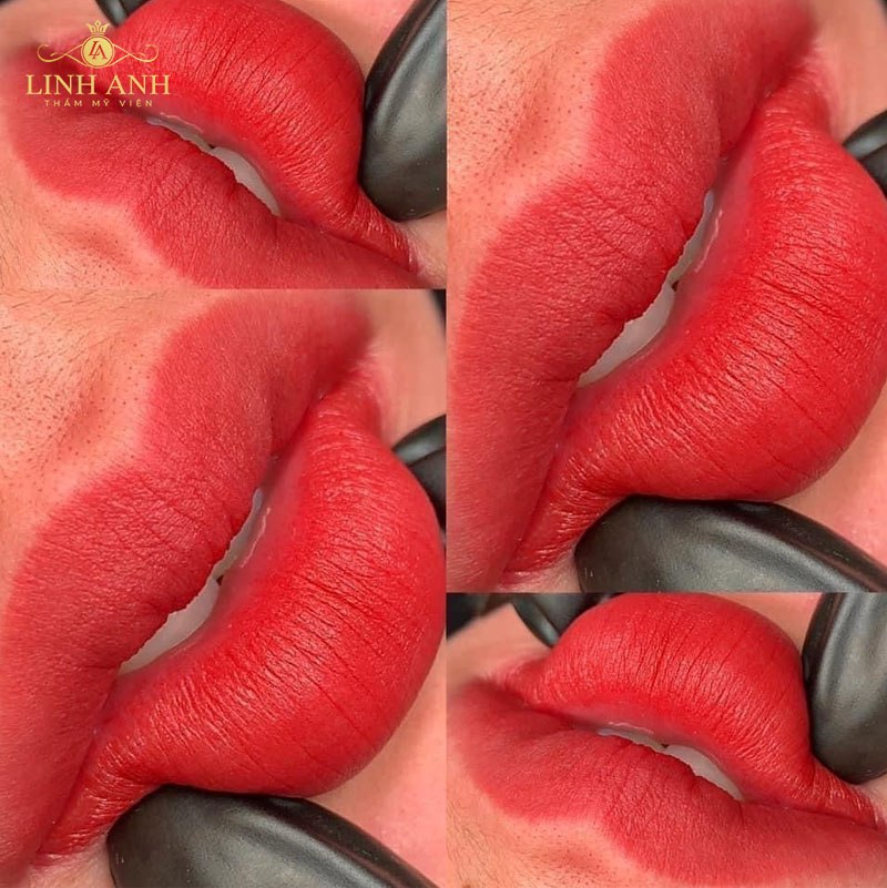 ảnh môi phun xăm xong ảnh môi phun xăm xong
