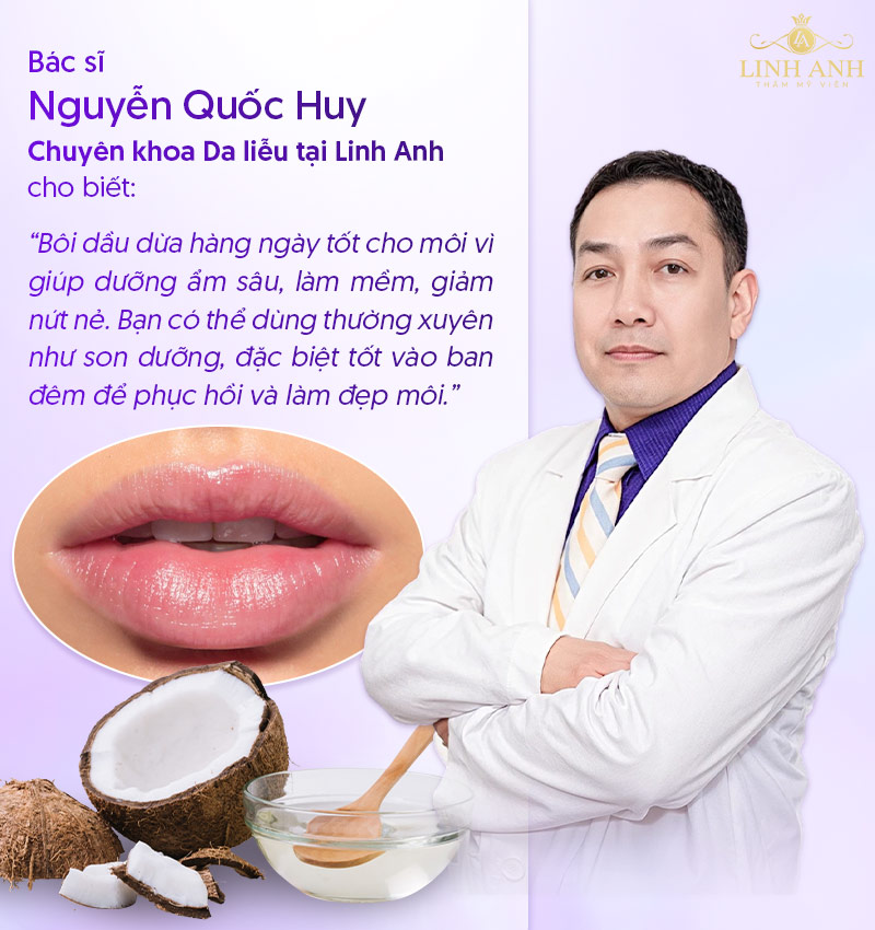 Bôi dầu dừa lên môi có tốt không Bôi dầu dừa lên môi có tốt không