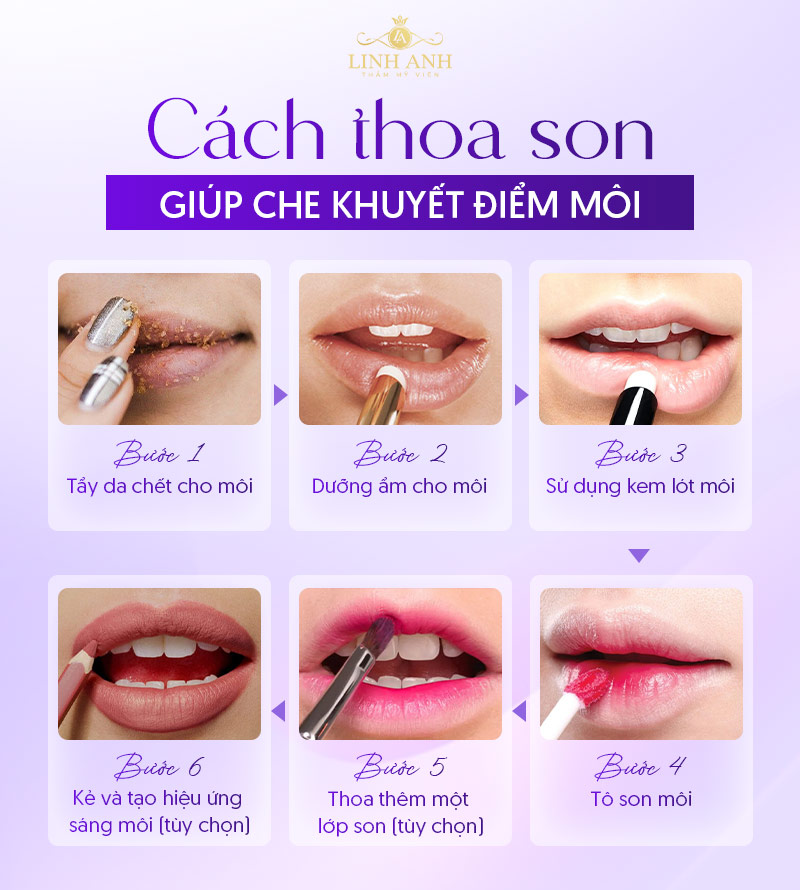 Cách tô son cho môi thâm