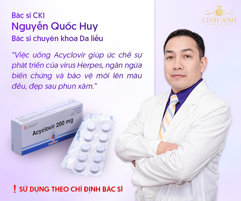 cách uống acyclovir sau phun môi cách uống acyclovir sau phun môi