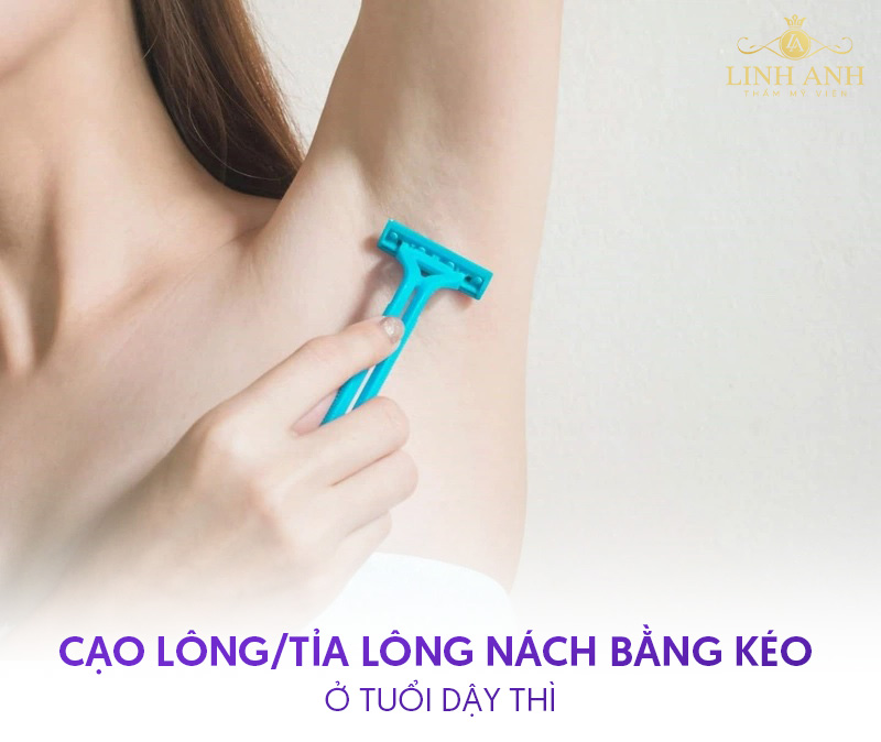 Có nên cạo lông nách ở tuổi dậy thì