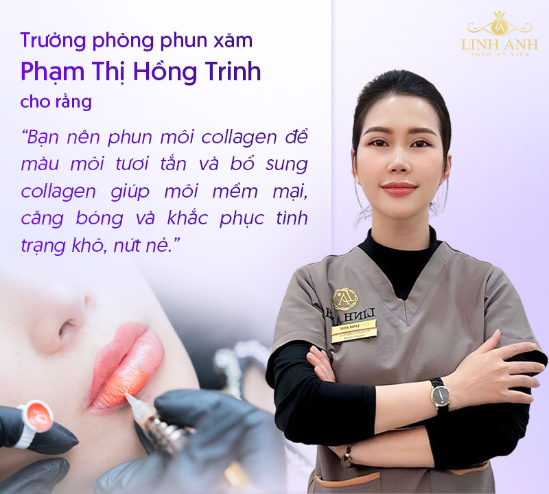có nên phun môi collagen hay không có nên phun môi collagen hay không