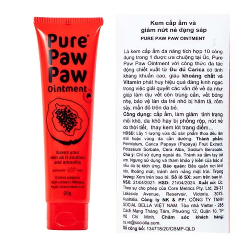 Kem bôi đa năng đu đủ Pure Paw Paw Ointment Australia