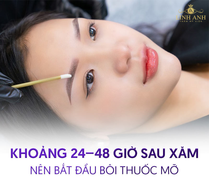 khi nào thì bôi thuốc mỡ sau phun mày