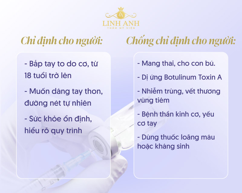 Liều lượng tiêm botox bắp tay