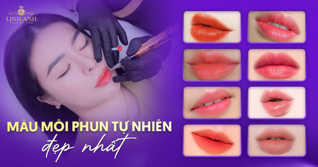 màu môi phun tự nhiên